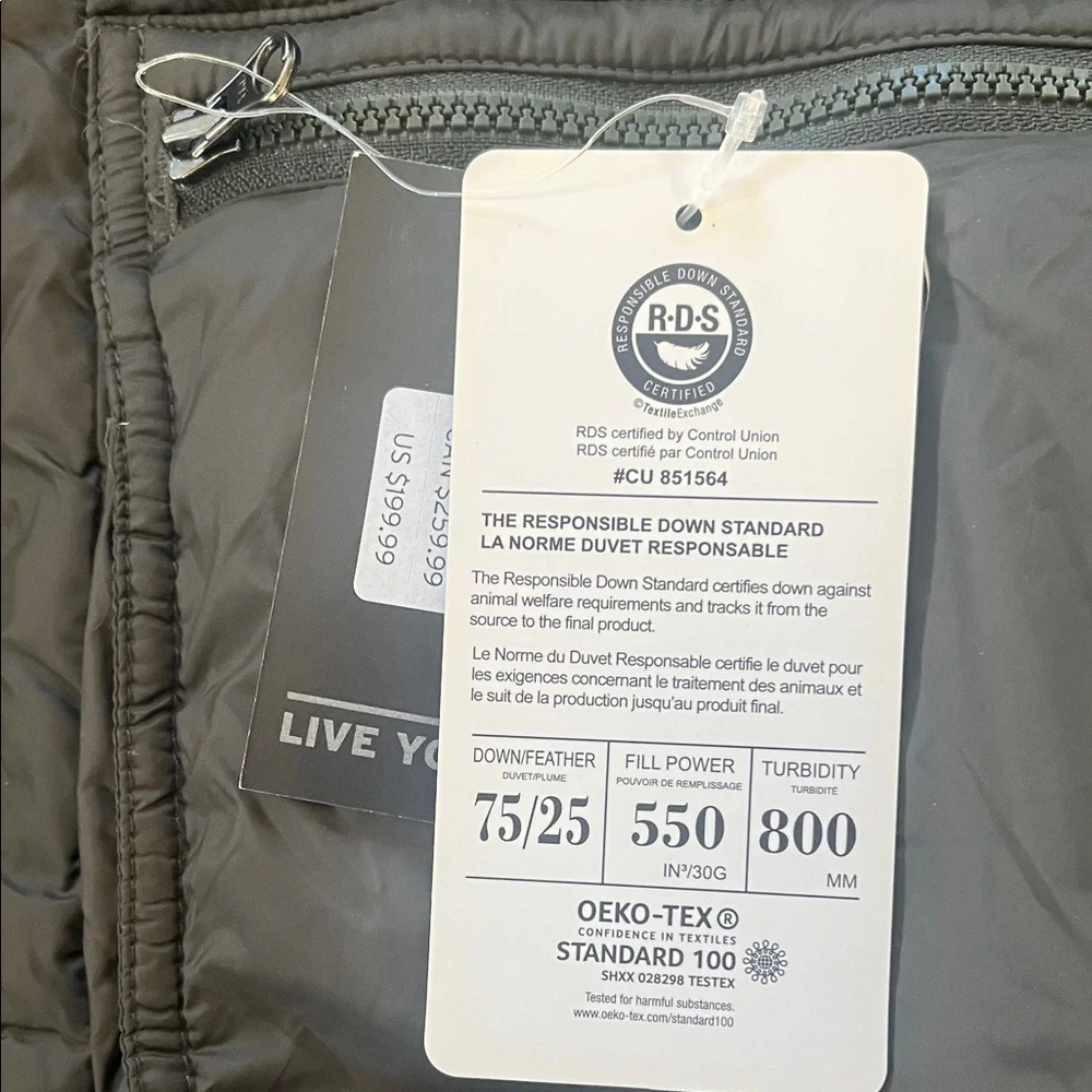 Eddie Bauer Eastlake Parka Down Jacket Dark Green Womens New with Tags - Picture 4 of 6